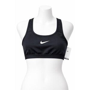 NIKE Dri-FIT Girls Sports‎ Bra Black Medium Support Racerback L